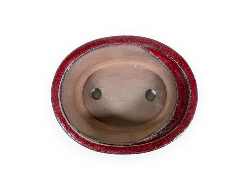 Vaso 18,5 cm ovale rosso