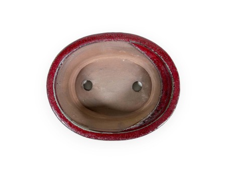 Pot 18,5 cm oval red