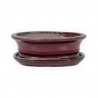 Vaso 18,5 cm ovale rosso