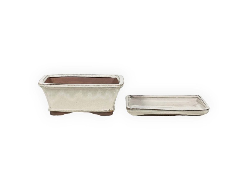 Pot 18,5 cm rectangulaire beige