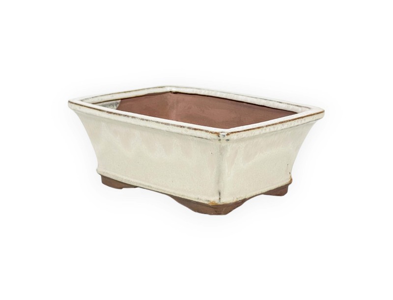Pot 18,5 cm rectangulaire beige