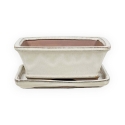 Pot 18,5 cm rectangular beige