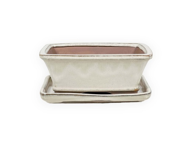 Pot 18,5 cm rectangulaire beige