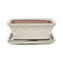 Vaso 18,5 cm rettangolare beige