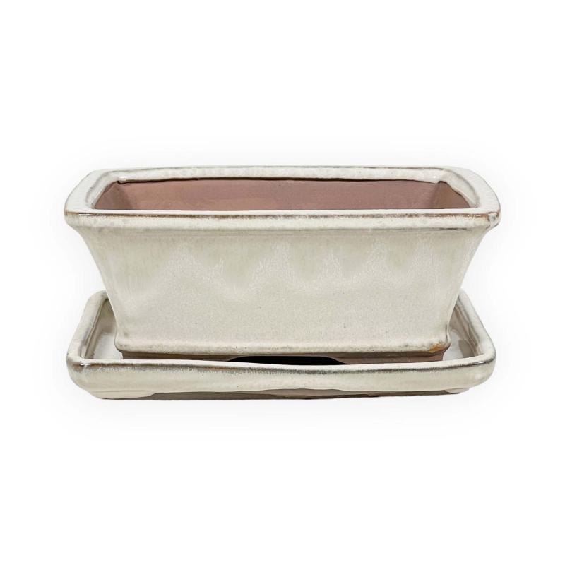 Vaso 18,5 cm rettangolare beige