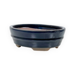 Pot 18,5 cm oval blue