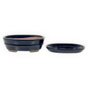 Pot 18,5 cm oval blue