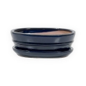 Pot 18,5 cm oval blue