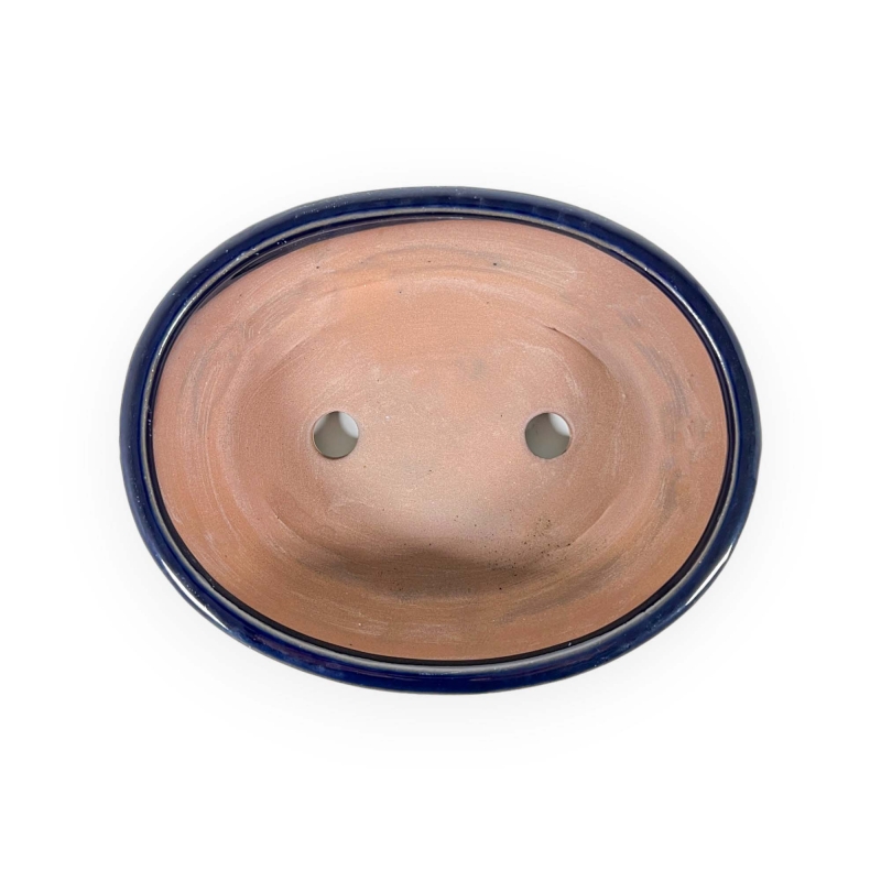 Pot 18,5 cm oval blue