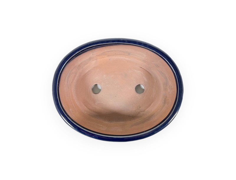 Pot 18,5 cm ovale bleu