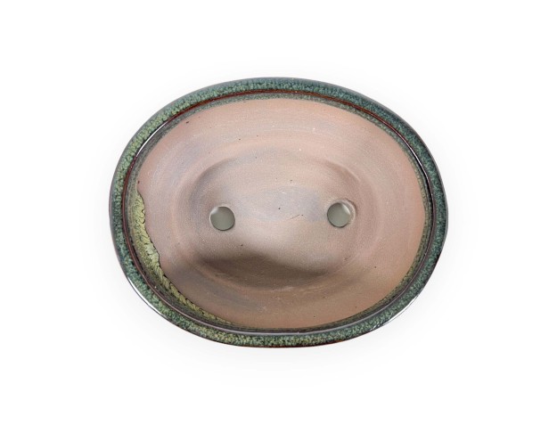 Pot 18,5 cm oval green 2