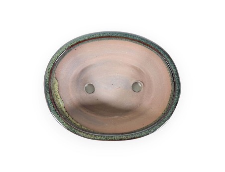 Pot 18,5 cm oval green