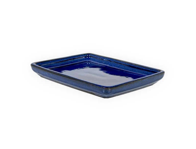 Pot 18,5 cm rectangular blue