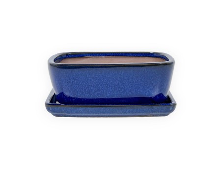 Vaso 18,5 cm rettangolare blu