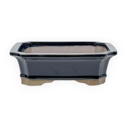 Vaso 21 cm rettangolare blu
