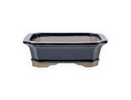 Pot 21 cm rectangulaire bleu