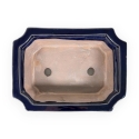 Vaso 21 cm rettangolare blu