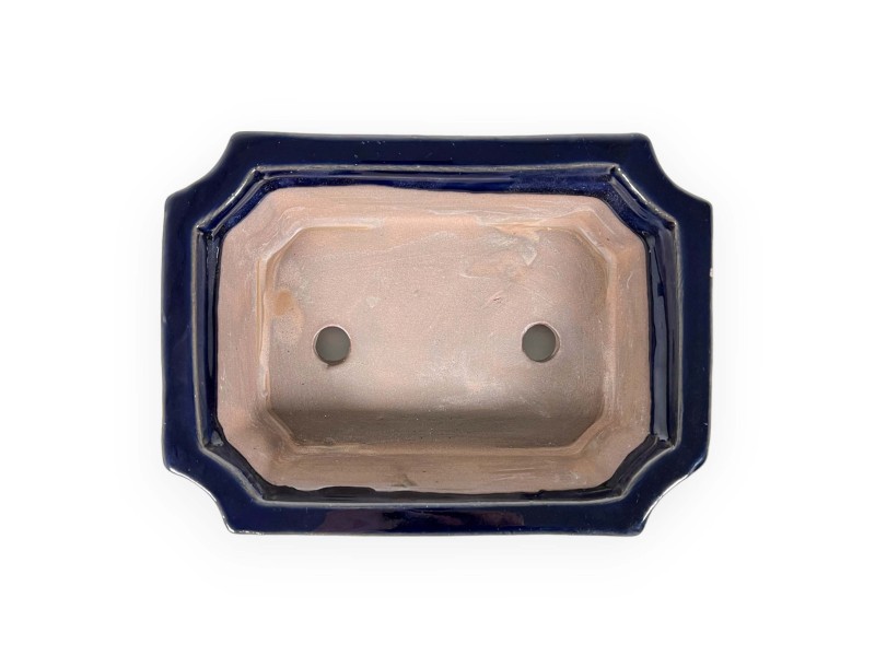 Pot 21 cm rectangular blue