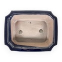 Vaso 26 cm rettangolare blu