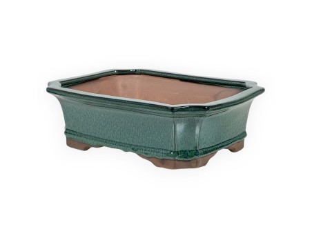 Vaso 31 cm rettangolare verde