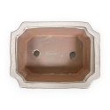 Vaso 21 cm rettangolare beige