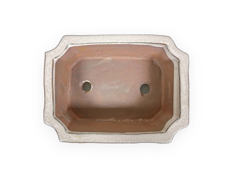 Pot 21 cm rectangular beige