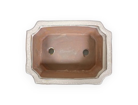 Pot 21 cm rectangular beige