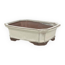 Vaso 21 cm rettangolare beige