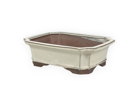 Pot 21 cm rectangulaire beige