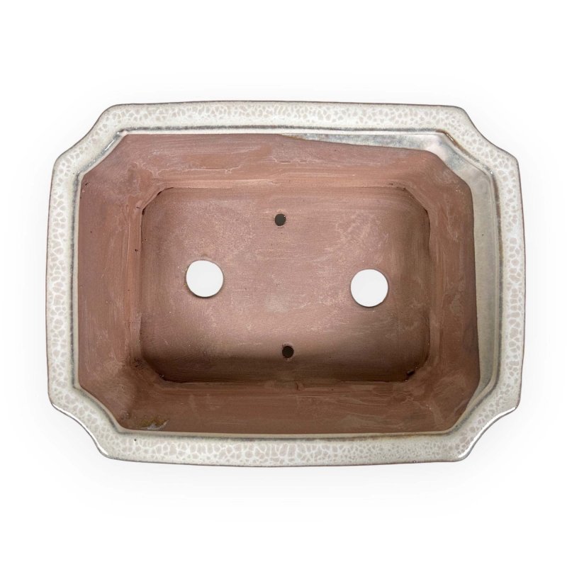 Vaso 31 cm rettangolare beige