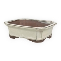 Vaso 31 cm rettangolare beige