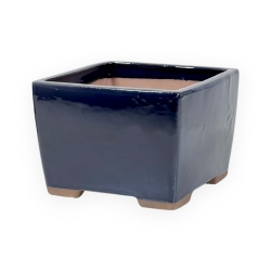 Vaso 18 cm quadrato blu