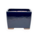 Vaso 18 cm quadrato blu