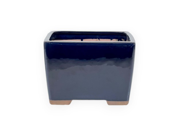 Pot 18 cm carré bleu