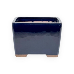 Vaso 18 cm quadrato blu