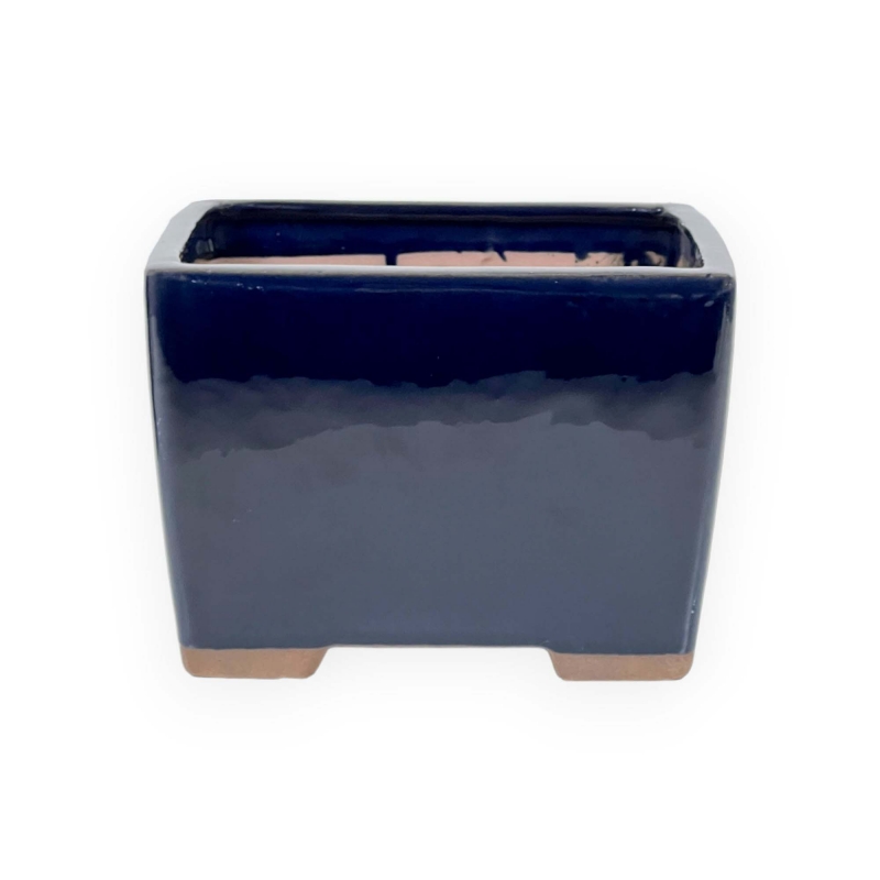 Vaso 18 cm quadrato blu