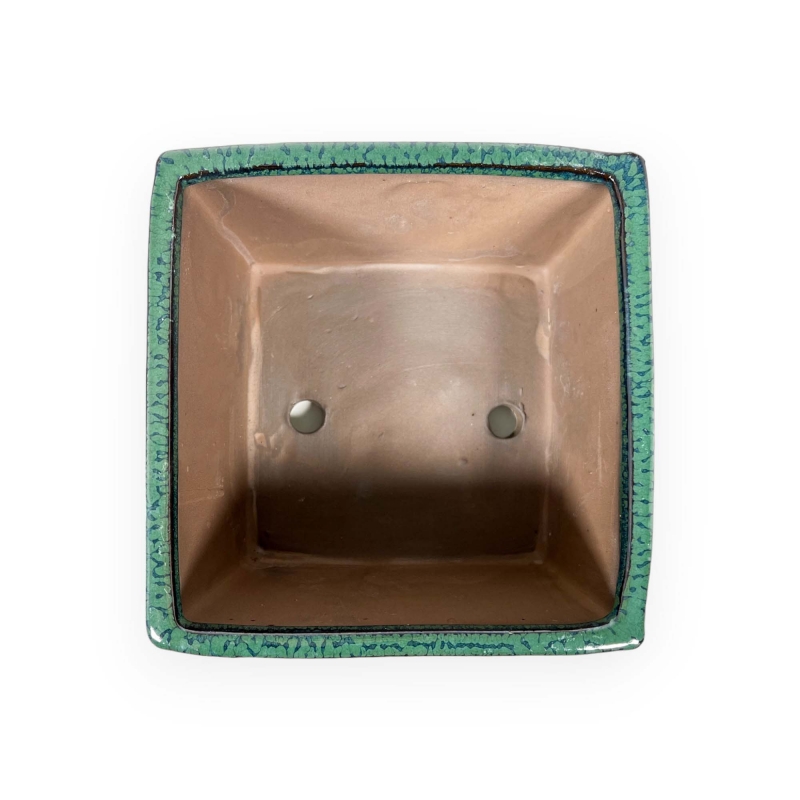 Vaso 18 cm quadrato verde