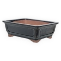 Vaso 32 cm rettangolare blu