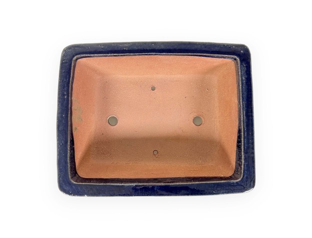 Pot 32 cm rectangulaire bleu 2