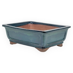 Vaso 32 cm rettangolare verde