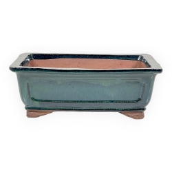 Vaso 32 cm rettangolare verde