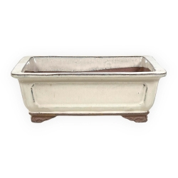 Pot 36 cm rectangulaire beige