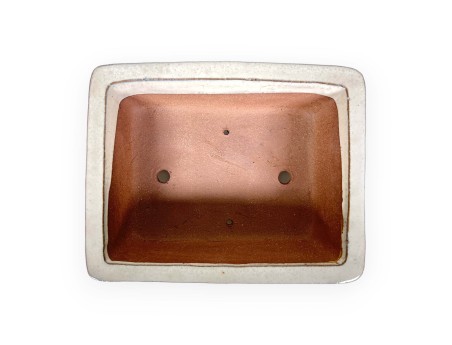 Pot 32 cm rectangulaire beige