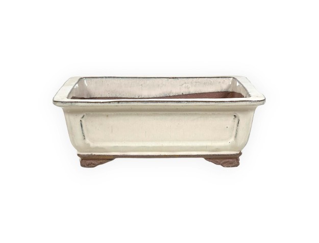 Pot 32 cm rectangular beige