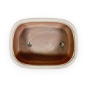 Vaso 26 cm rettangolare beige