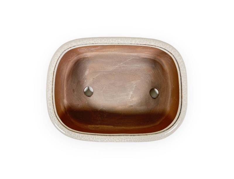 Pot 26 cm rectangulaire beige