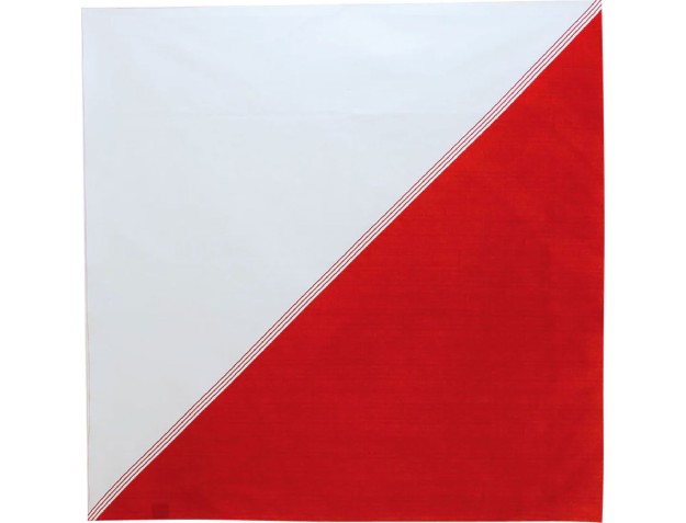 Furoshiki 70 cm - Diagonale Bianco Rosso