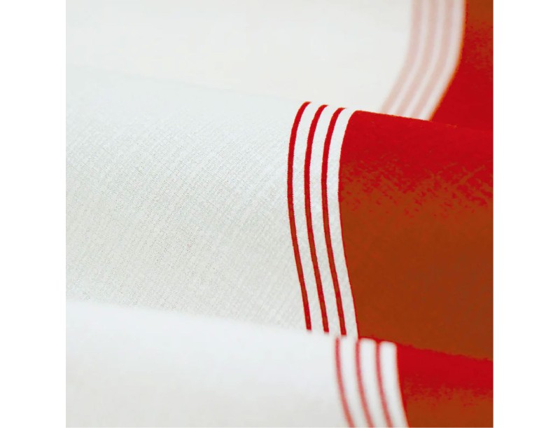 Furoshiki 70 cm - Diagonale Bianco Rosso
