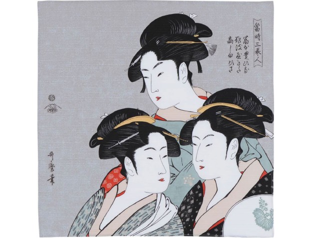 Furoshiki 48 cm - Drie schoonheden van nu