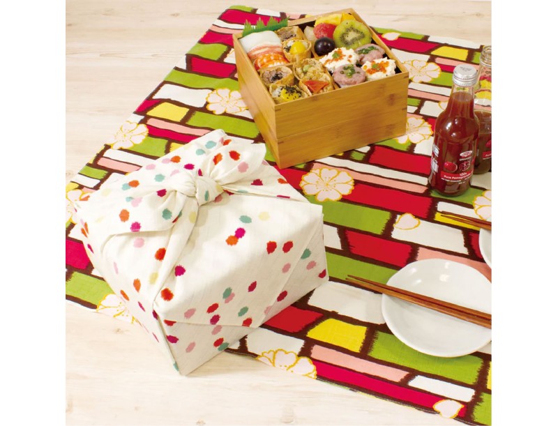 Furoshiki 70 cm - Pois colores